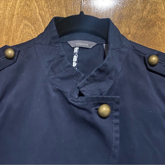 Liz Claiborne Navy Blue Military Style Jacket with Navy Blue Matching Pant - Picture 4 of 9